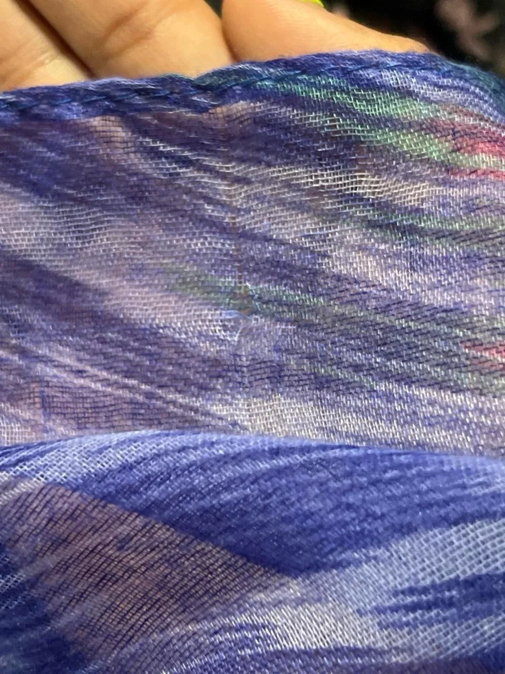 Blue Multicolor Infinity Scarf - Lightweight Women's Accessory